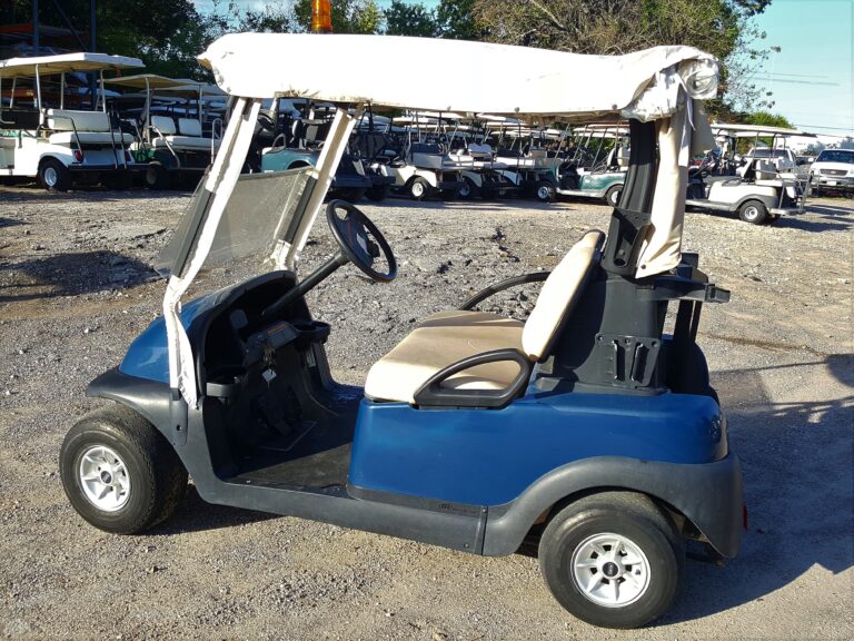 Blue Golf Cart