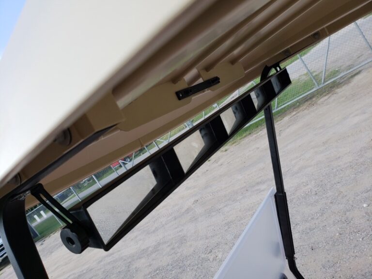Five Panel Rear View Mirror on Golf Cart