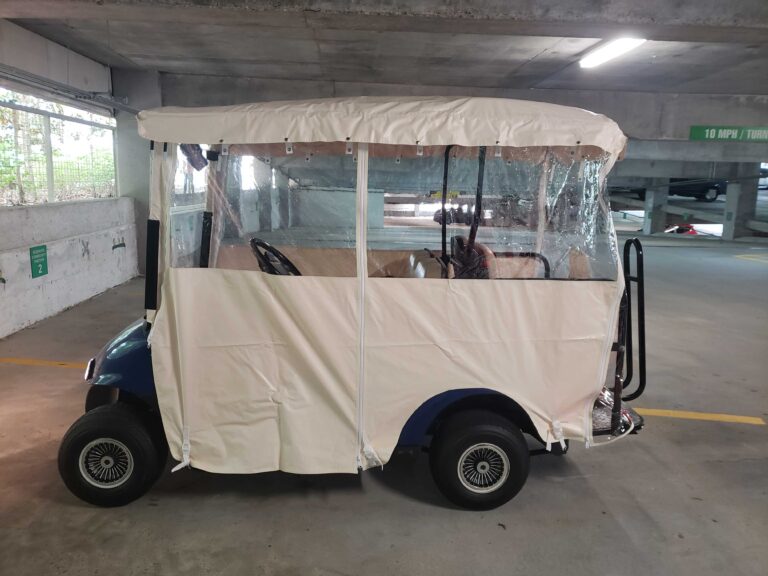 Golf Cart with Weather Enclosure