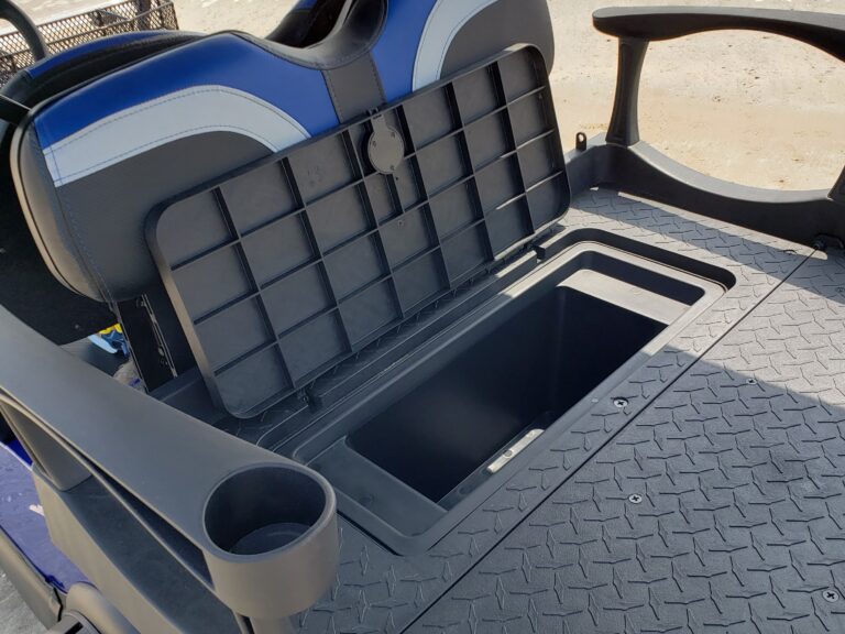 Rear Flip Kit with Storage Box on Golf Cart