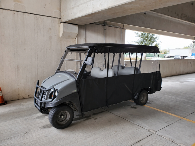 Grey Club Car Transporter